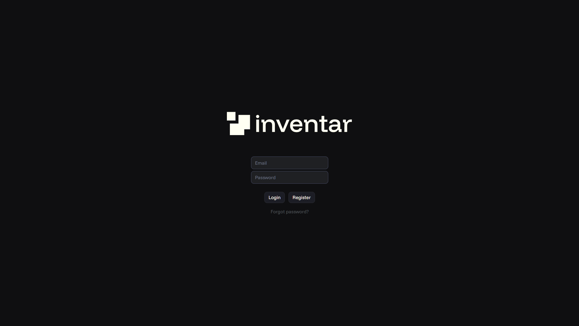 inventar-login-screen